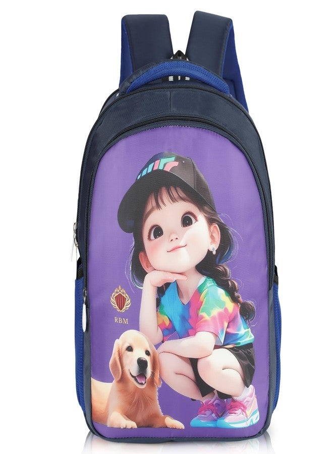 RBM Kids School Backpack For Nursery To Class 2 | 15.5 Inch Lightweight Waterproof Bag | Cartoon Printed School Bag For Boys & Girls (BAG07) - Image 2